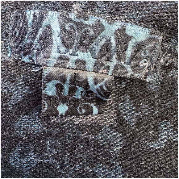 Vintage Y2K Hooded Graphic Tunic Top Whimsigoth Goth Fairy Grunge Emo Black L - Picture 6 of 7